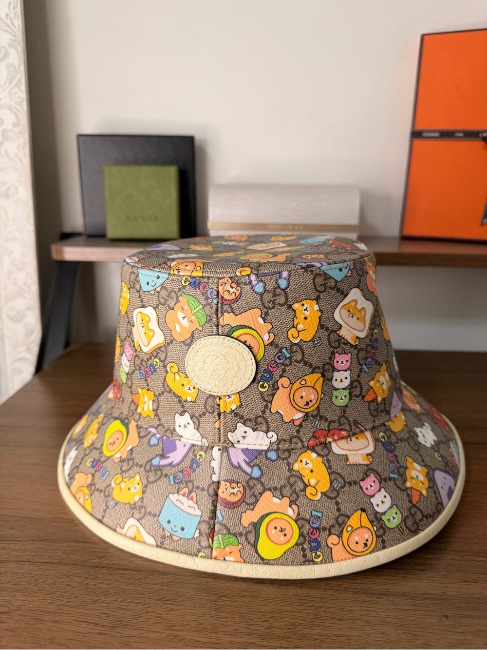 AUTHENTIC - Gucci Pikarar Collab Monogram Bucket Hat - Size Large